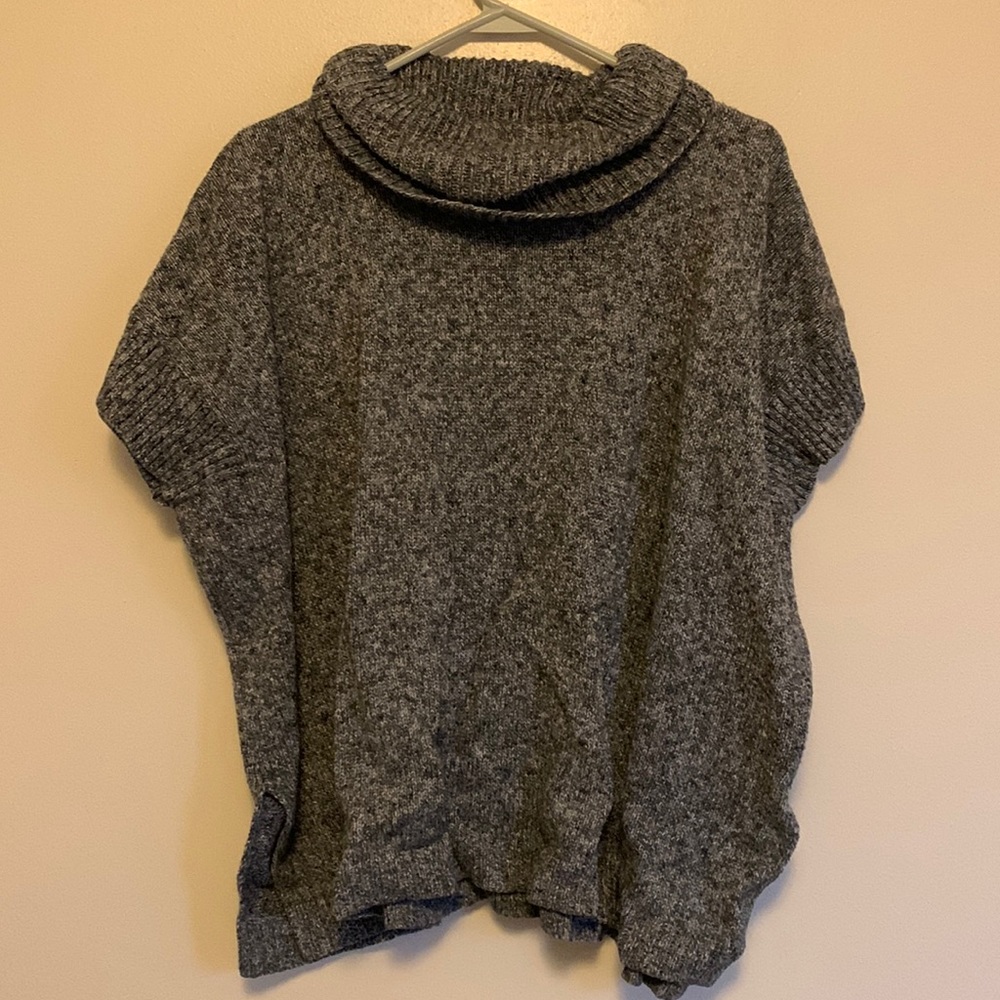 Old Navy cowl neck poncho short sleeve sweater